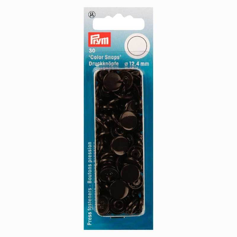 Prym Color Snaps Druckknöpfe dunkelbraun 12,4mm 30 Stück