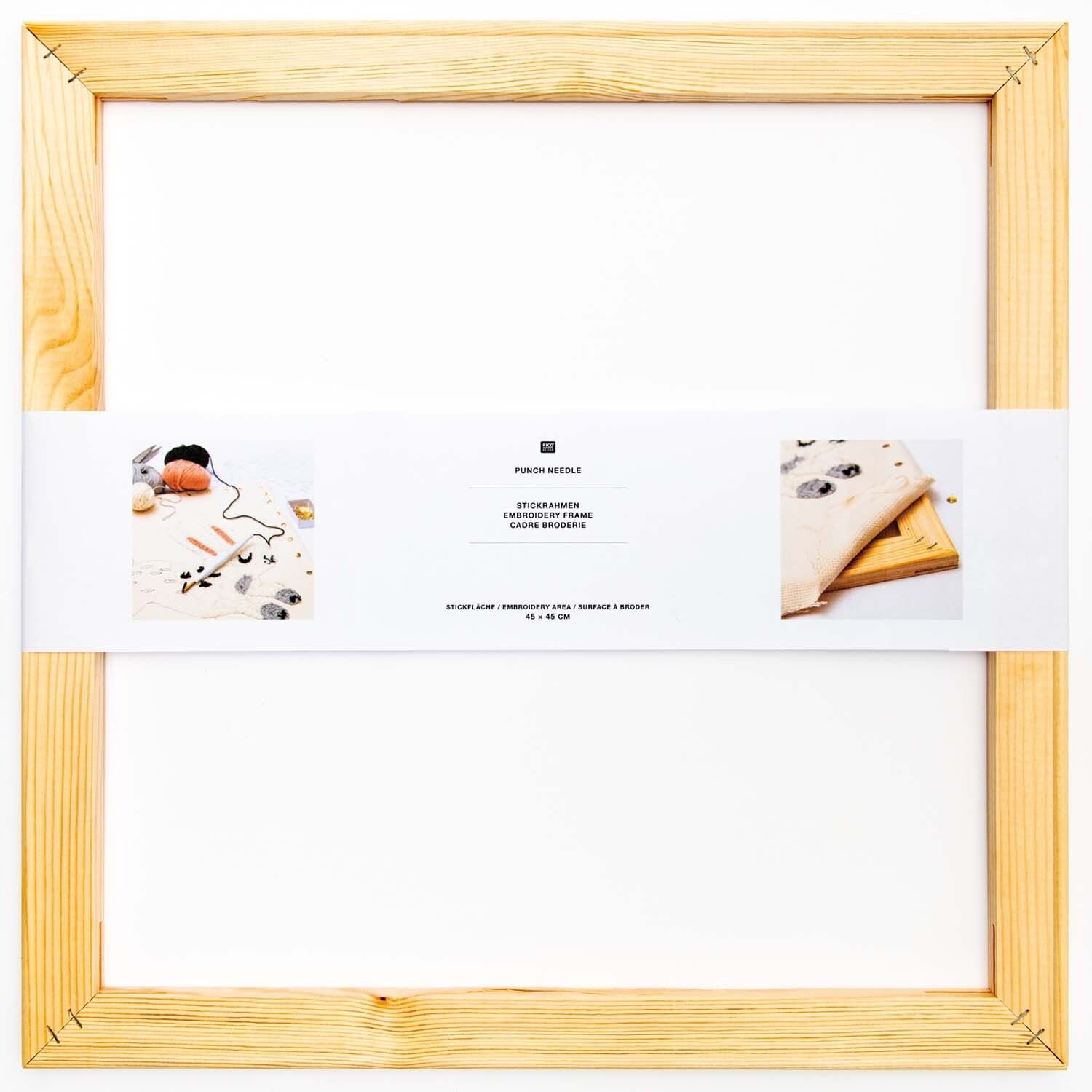 Rico Design Punch Needle Stickrahmen Holz 30x30cm
