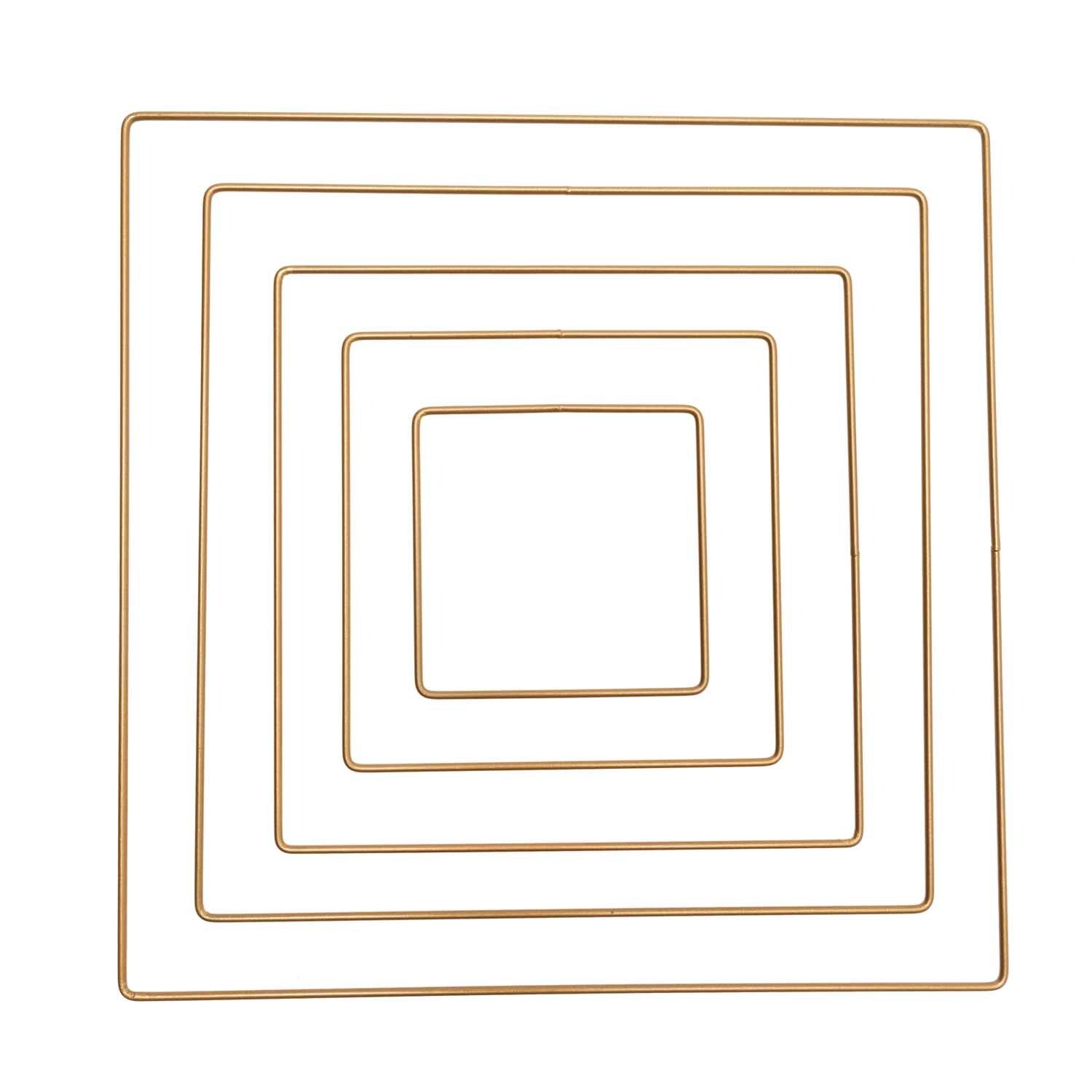 Rico Design Metallring Quadrat gold 15cm