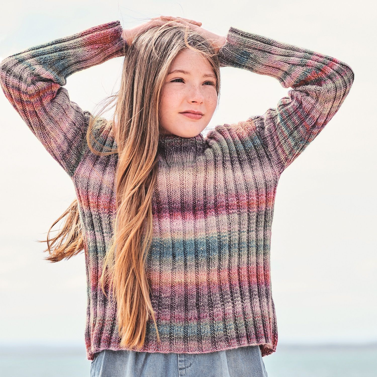 Wieviel Wolle Für Pullover Gr. 36 Strickanleitung Kinderpullover mit Farbverlauf günstig online kaufen